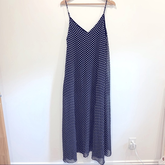 Floryday Dresses & Skirts - Floryday Maxi Polka Dot Dress Flowy A-line v-neck